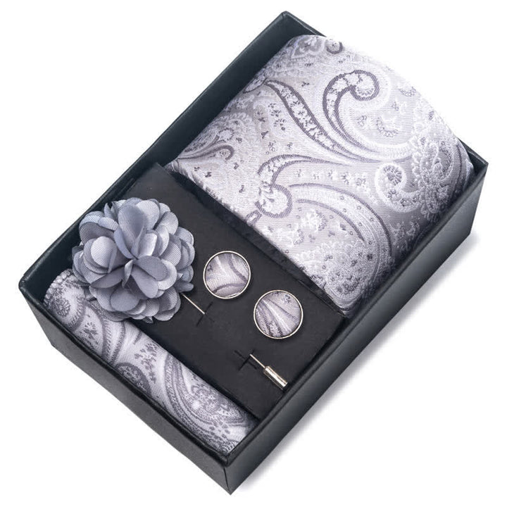 Set di 4 cravatte da uomo della serie Modern Silver Gray - image 3