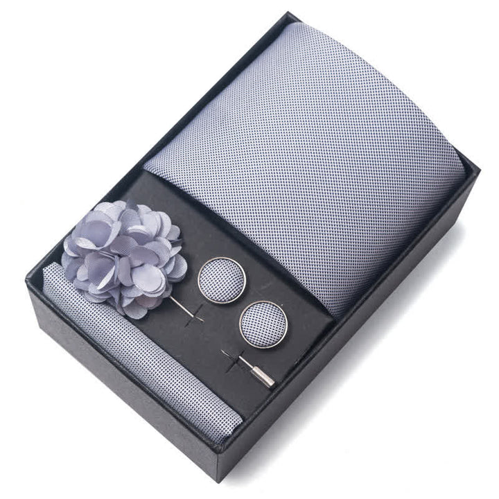 Set di 4 cravatte da uomo della serie Modern Silver Gray - image 5
