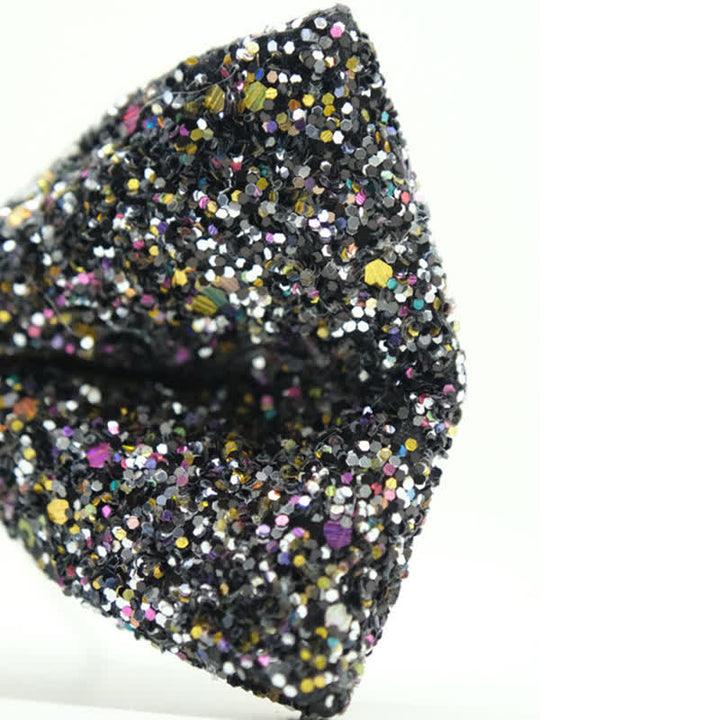 Cravatta a farfalla scintillante e colorata da uomo con strass - image 5