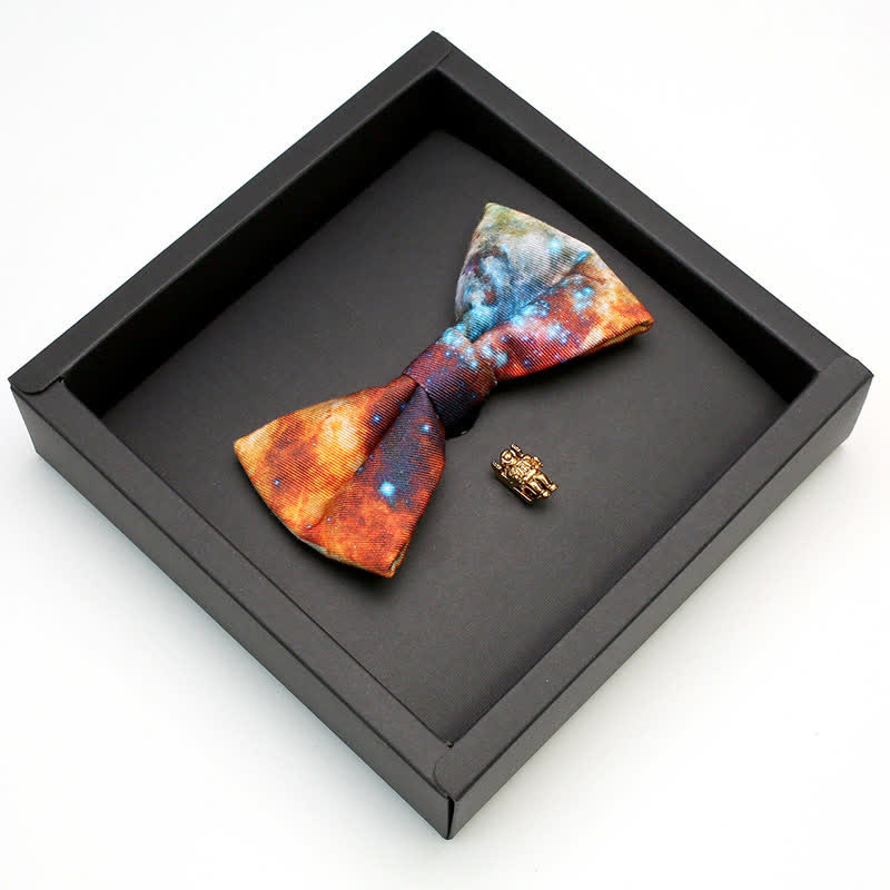 Set di 2 papillon con spilla e stelle astronauta da uomo Galaxy Stary - image 1