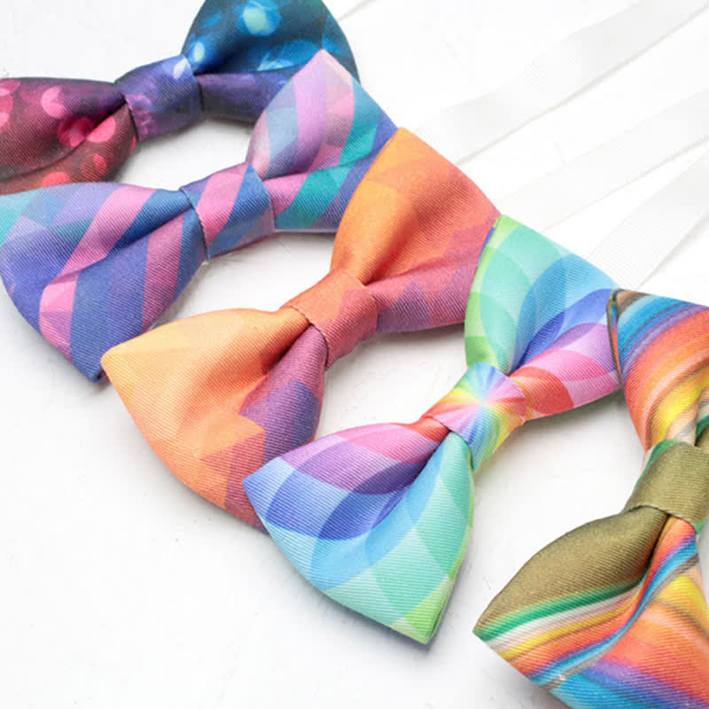 Papillon semplice da uomo con sfumatura arcobaleno - image 0