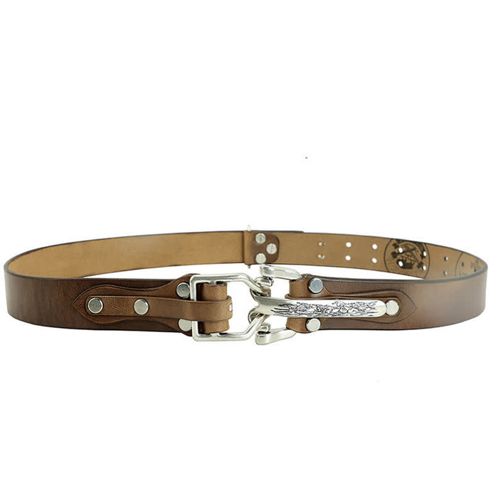 Cintura in pelle da cavalleria western da uomo - image 6