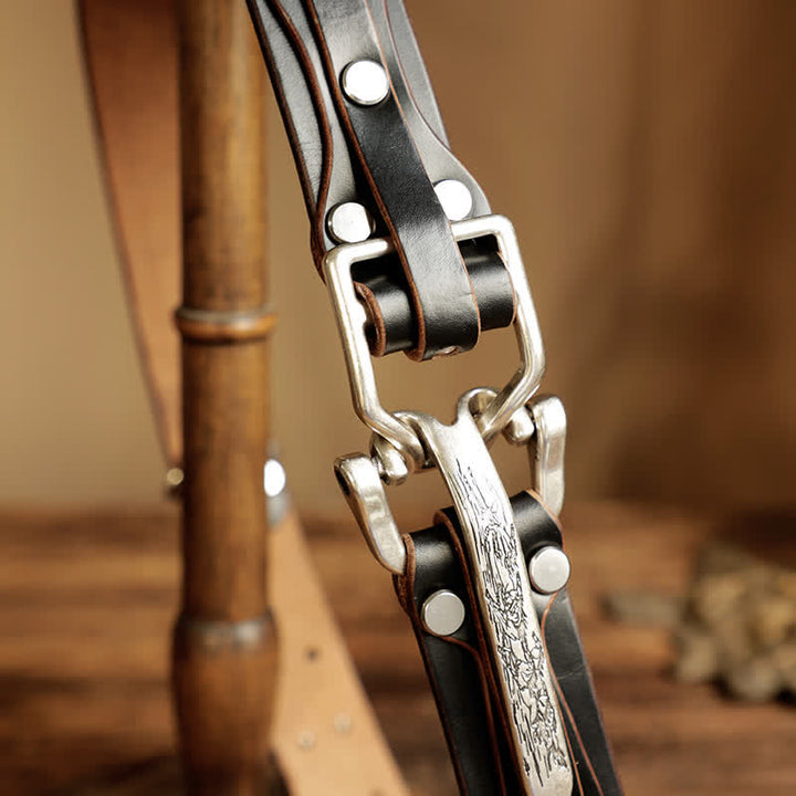Cintura in pelle da cavalleria western da uomo - image 19