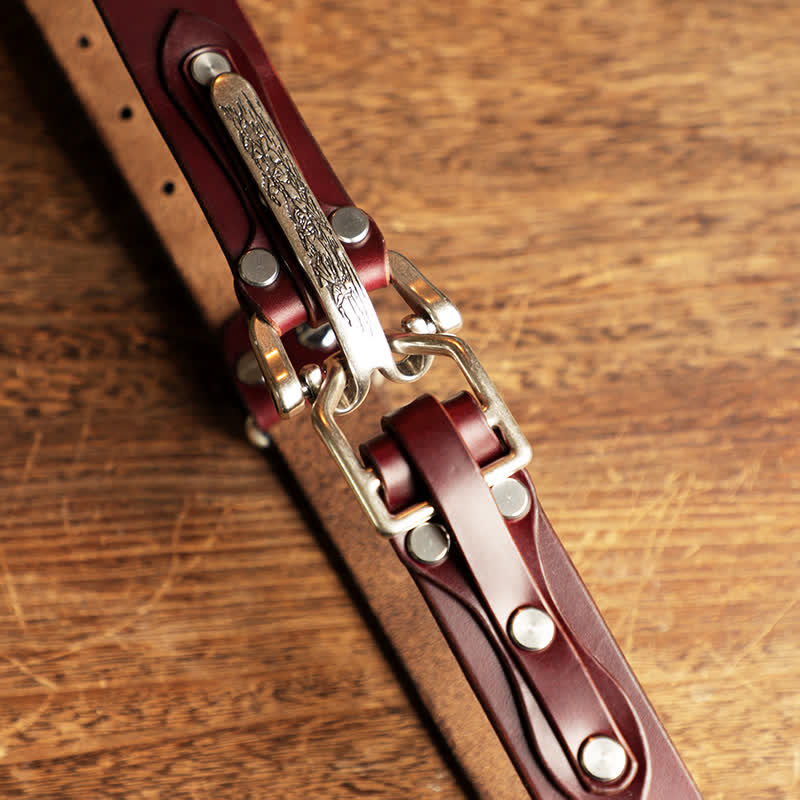 Cintura in pelle da cavalleria western da uomo - image 3