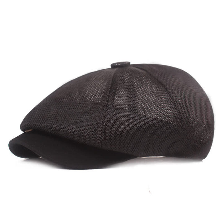 Cappello estivo da tassista in rete traspirante - Nero - Misura M (22"-22 7/8") - image 6