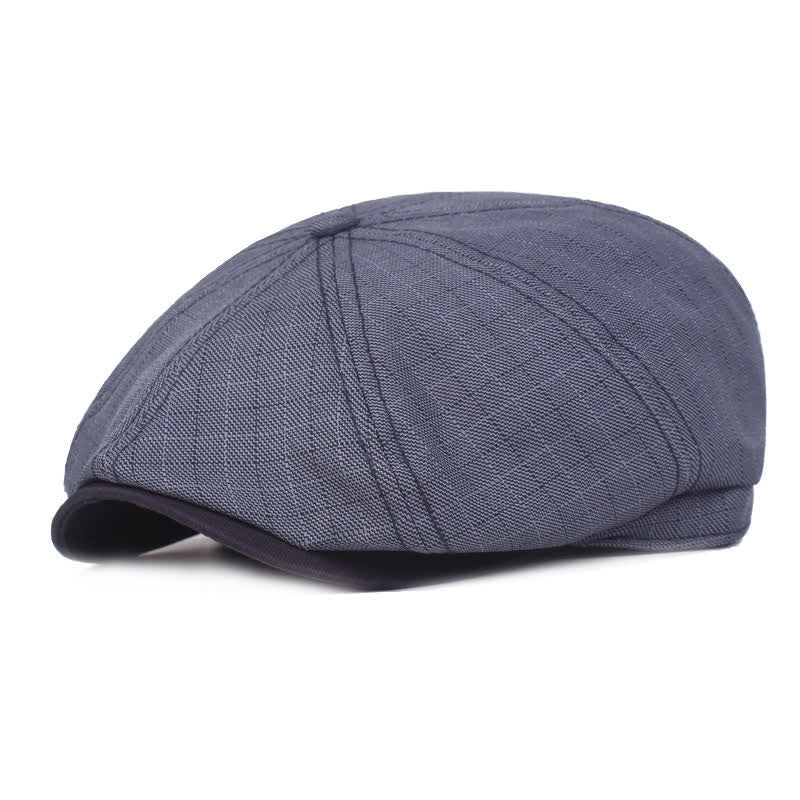 Classico berretto scozzese a 8 pannelli Newsboy - Blu scuro - Regolabile (21 5/8"-23 1/4") - image 0