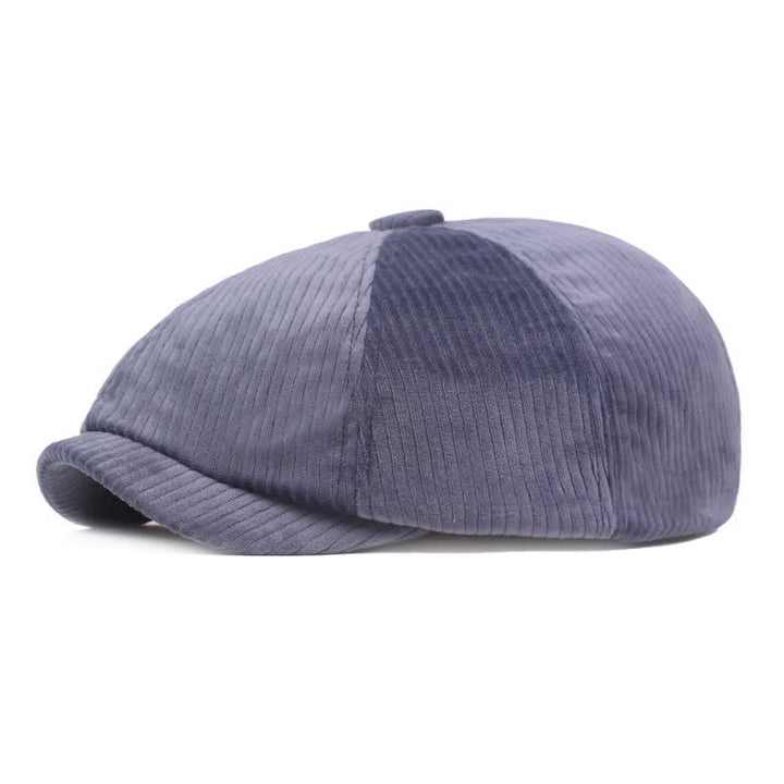 Cappello basco a righe in velluto a coste con visiera corta - Blu - Regolabile (21 5/8"-23 1/4") - image 7