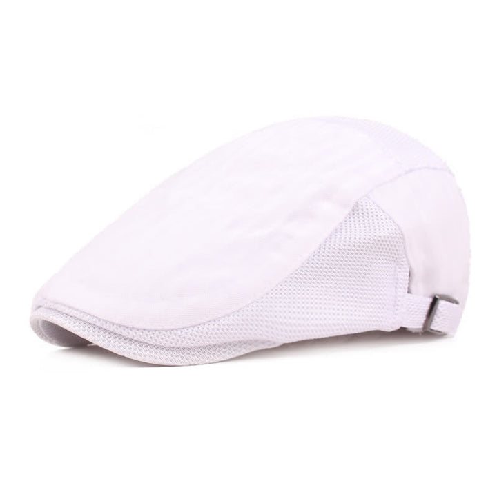 Cappello basco leggero a righe con becco d'anatra semplice - Bianco - Regolabile (21 5/8"-23 5/8") - image 6