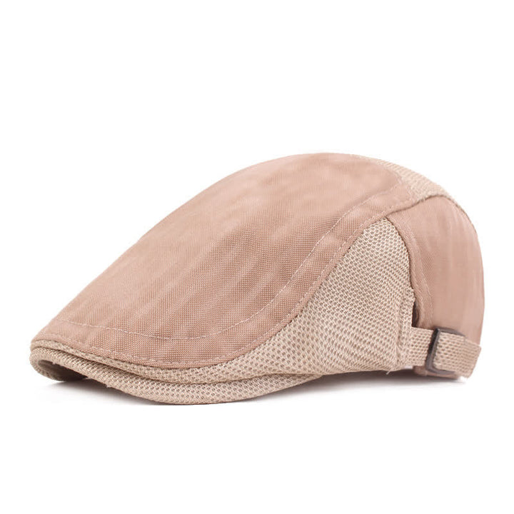 Cappello basco leggero a righe con becco d'anatra semplice - Cachi - Regolabile (21 5/8"-23 5/8") - image 0