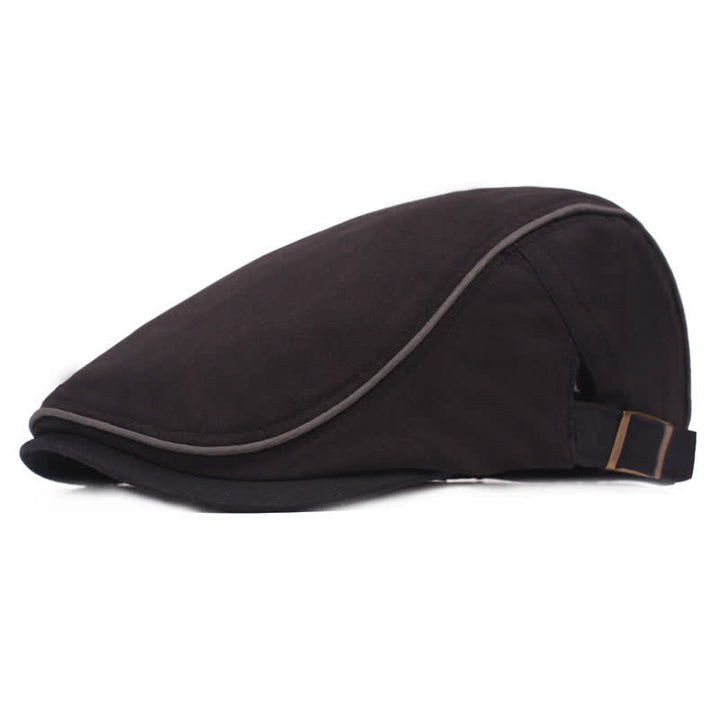 Cappello da sole casual berretto piatto classico berretto - Nero - Regolabile (21 5/8"-23 1/4") - image 6
