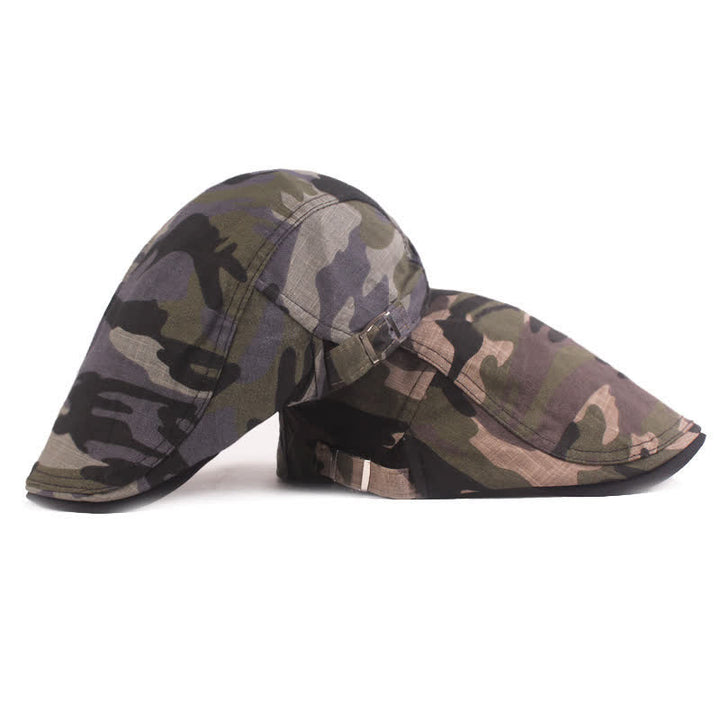 Cappello basco piatto da giornalaio con motivo mimetico - image 1