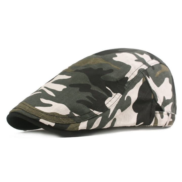 Cappello basco piatto da giornalaio con motivo mimetico - Bianco - Regolabile (21 5/8"-23 5/8") - image 7