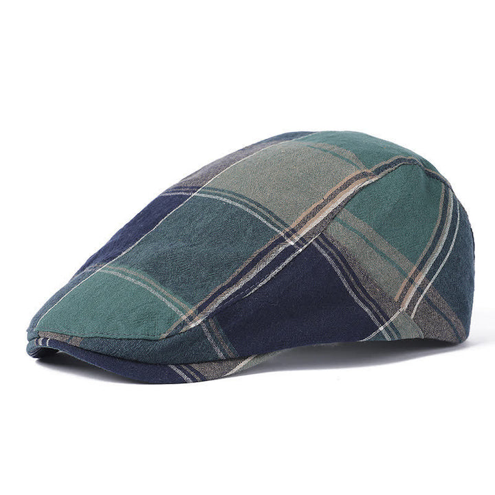 Cappello basco a quadri vintage in stile britannico - Blu - Misura M (22"-22 7/8") - image 5