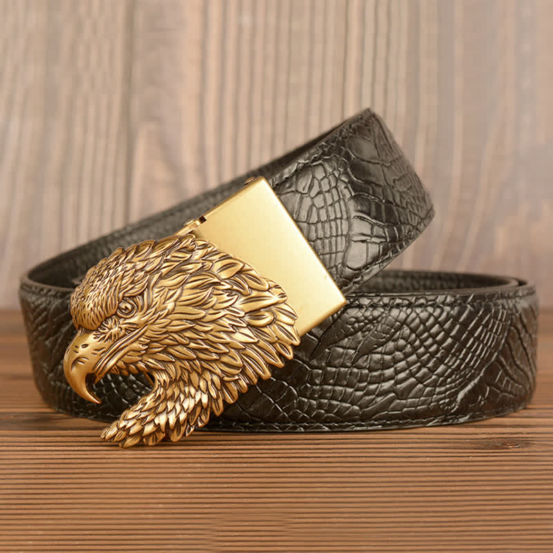Cintura da uomo in pelle con motivo a artiglio di alligatore Eagle Cool - image 10