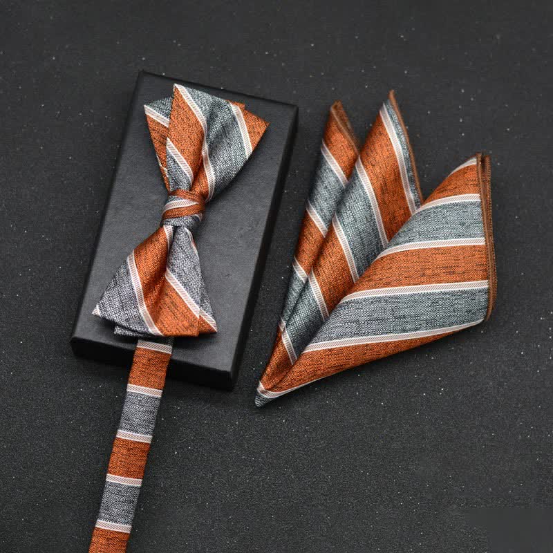 Set di 2 fazzoletti con papillon e motivo floreale elegante da uomo - Stile n. 10 - image 13