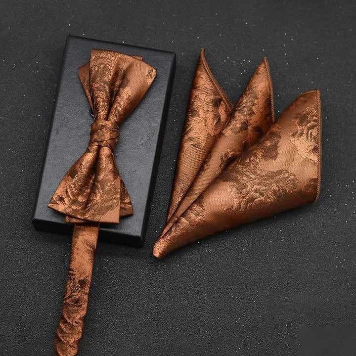 Set di 2 fazzoletti con papillon e motivo floreale elegante da uomo - Stile n. 7 - image 10