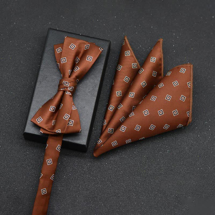 Set di 2 fazzoletti con papillon e motivo floreale elegante da uomo - Stile #17 - image 20