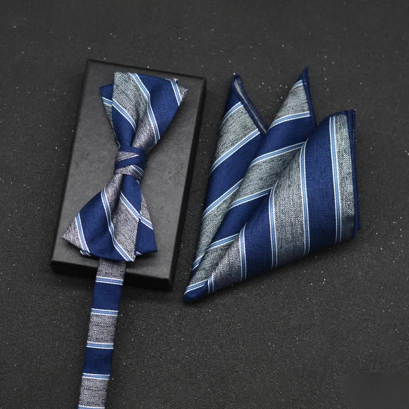 Set di 2 fazzoletti con papillon e motivo floreale elegante da uomo - Stile n. 9 - image 12
