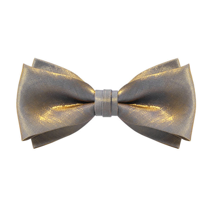 Papillon doppio strato grigio brillante da uomo - Papillon - image 0