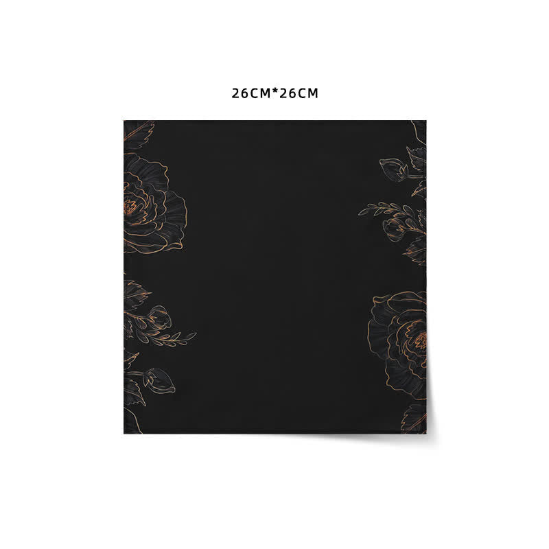 Papillon da uomo a doppio strato nero con stampa Lotus - Fazzoletto - image 6
