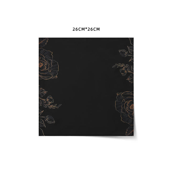 Papillon da uomo a doppio strato nero con stampa Lotus - Fazzoletto - image 6