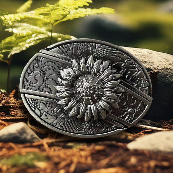 Set di fibbie per cintura in pelle con coltello pieghevole nascosto fai da te - image 10