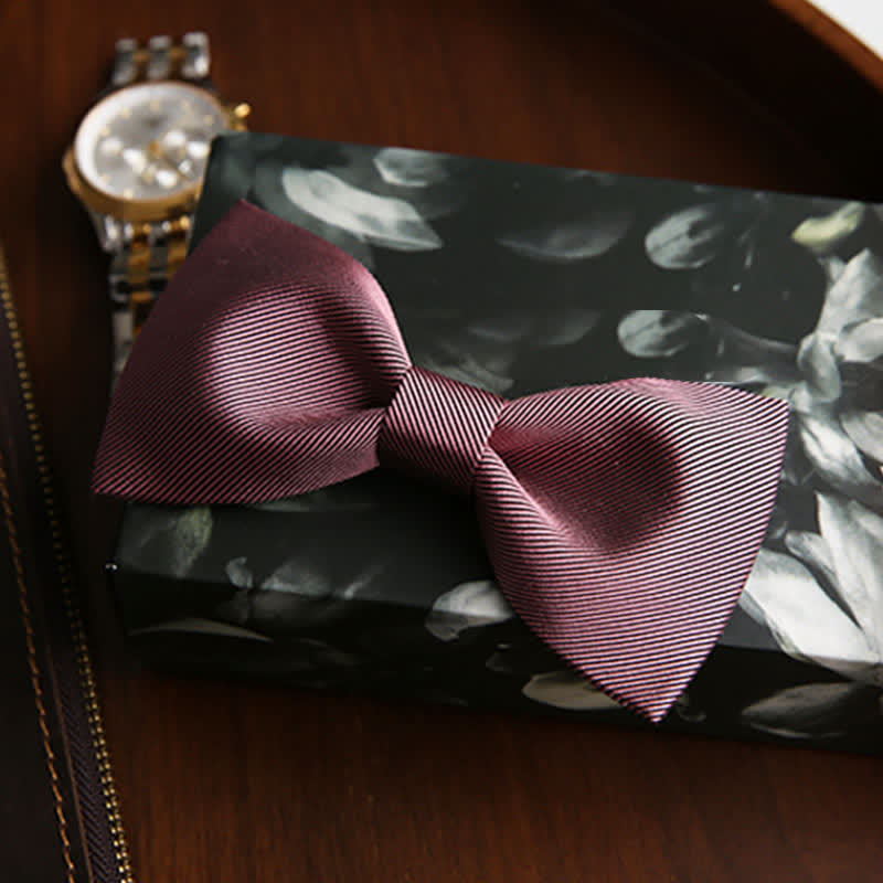 Papillon da uomo in seta da sposa in twill rosa delicato - image 3