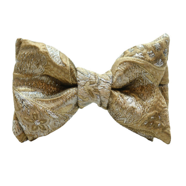 Papillon oversize di lusso da uomo a coda di pesce color champagne - Stile n. 1 - image 1