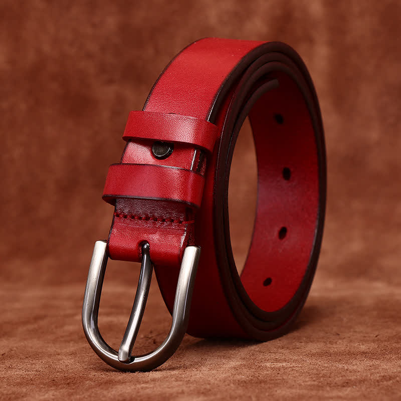 Cintura in pelle sottile casual alla moda con rivetti in metallo - image 16