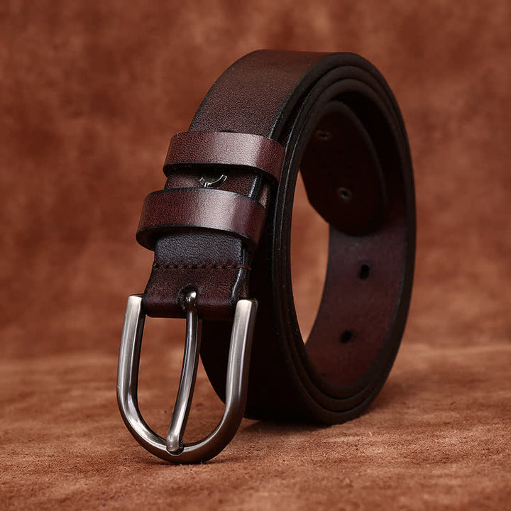 Cintura in pelle sottile casual alla moda con rivetti in metallo - image 10