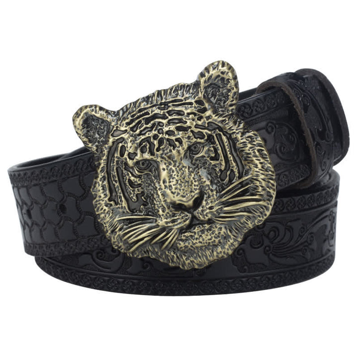 Cintura decorativa in pelle western Toger Head Jeans - Nero / Bronzo - 46 - image 0