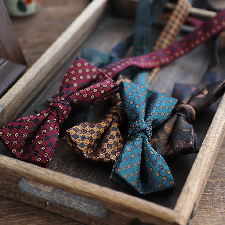 Papillon da uomo in stile vintage con motivo sfumato - image 3
