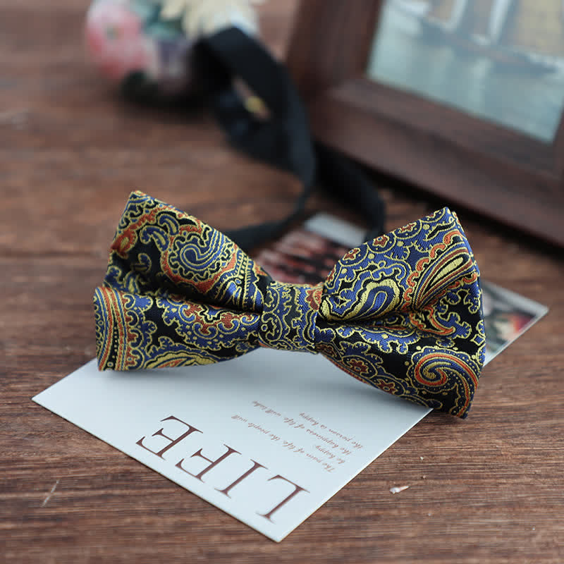 Papillon da uomo con motivo jacquard Paisley dai colori vivaci - Stile n. 14 - image 17