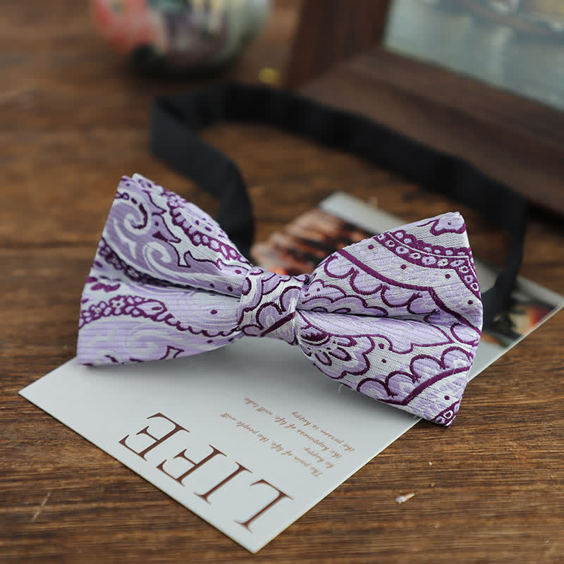 Papillon da uomo con motivo jacquard Paisley dai colori vivaci - Stile n. 11 - image 14