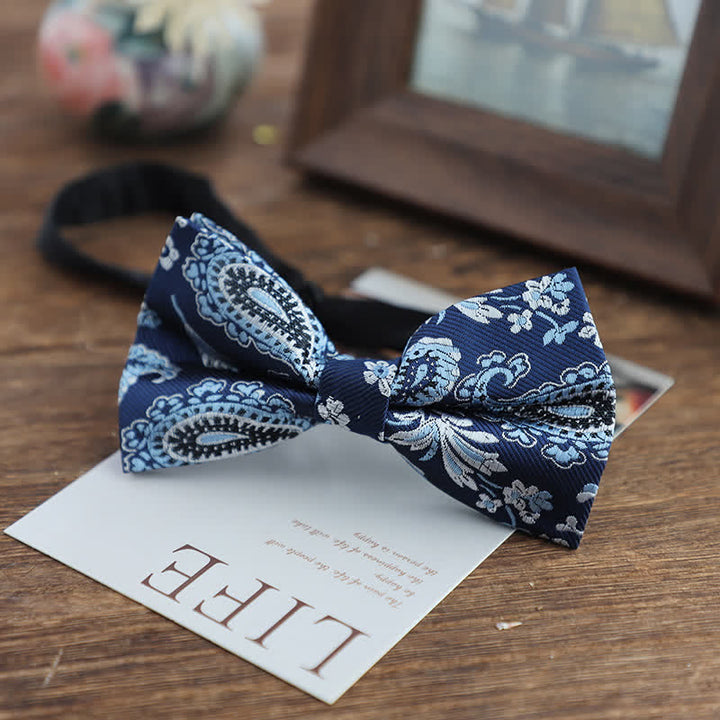 Papillon da uomo con motivo jacquard Paisley dai colori vivaci - Stile n. 1 - image 2