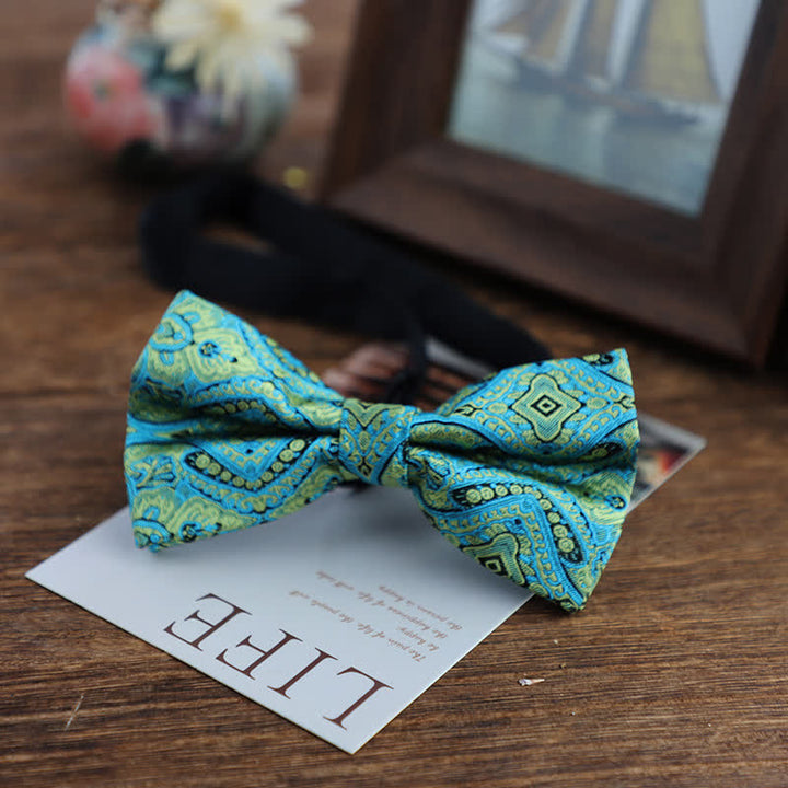 Papillon da uomo con motivo jacquard Paisley dai colori vivaci - Stile n. 3 - image 6