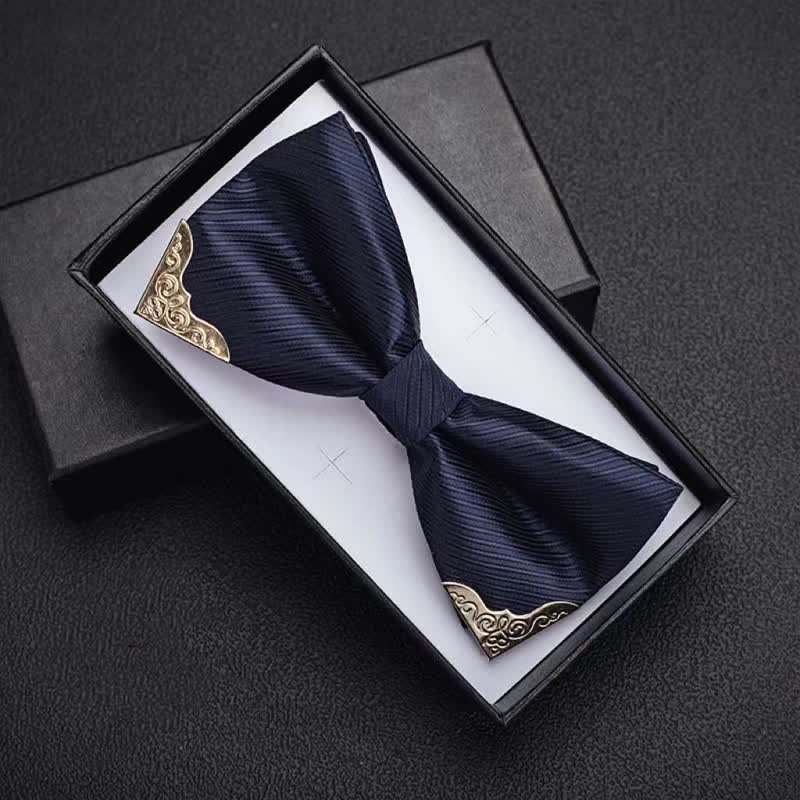 Papillon da uomo in twill con punta in metallo dorato - Marina Militare - image 8