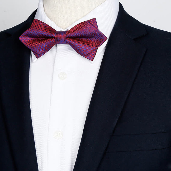 Papillon da uomo con motivo a scacchiera con colori sfumati alla moda - image 1