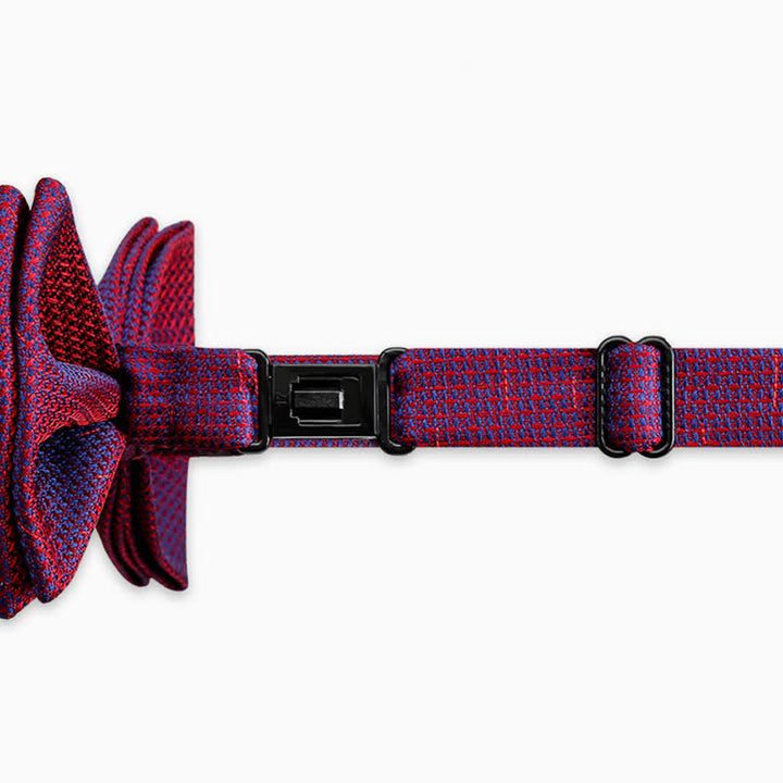 Papillon da uomo con motivo a scacchiera con colori sfumati alla moda - image 4