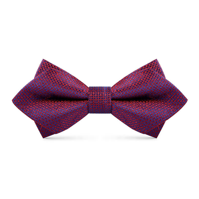 Papillon da uomo con motivo a scacchiera con colori sfumati alla moda - Viola - image 0