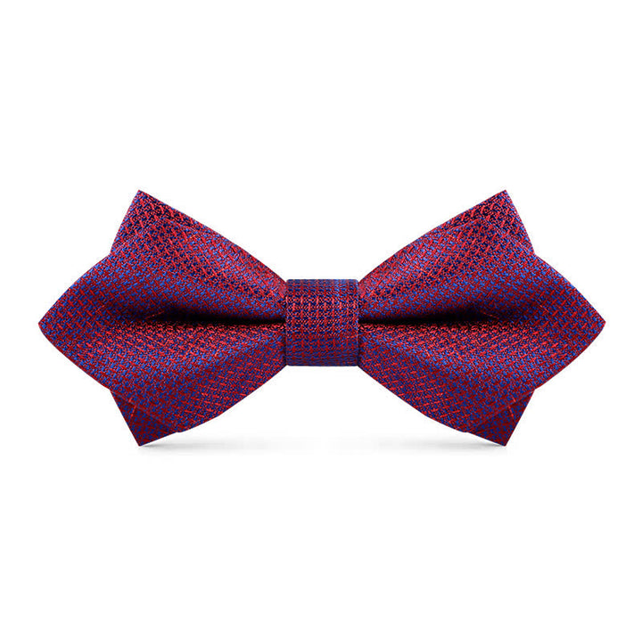 Papillon da uomo con motivo a scacchiera con colori sfumati alla moda - Viola - image 0