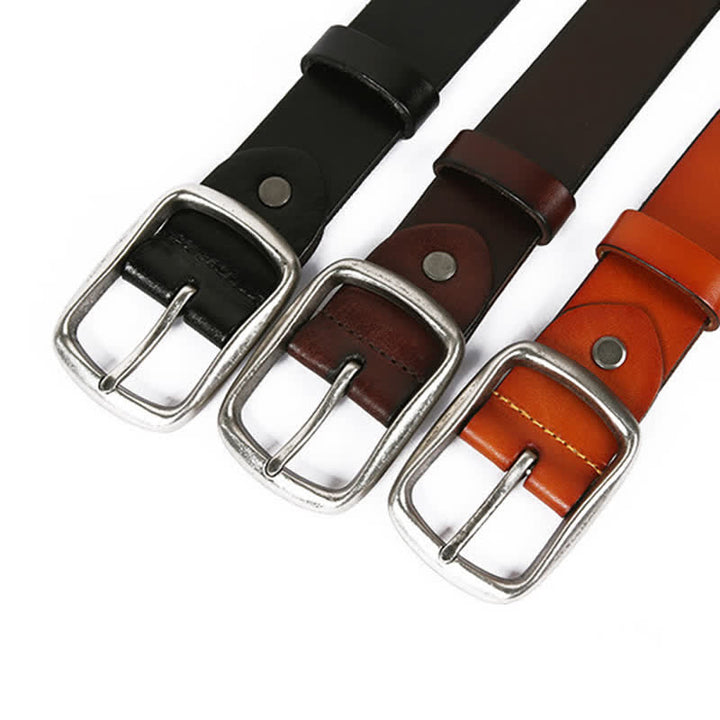Cintura in pelle con borchie punk con decorazione di rivetti rotondi assortiti - image 2