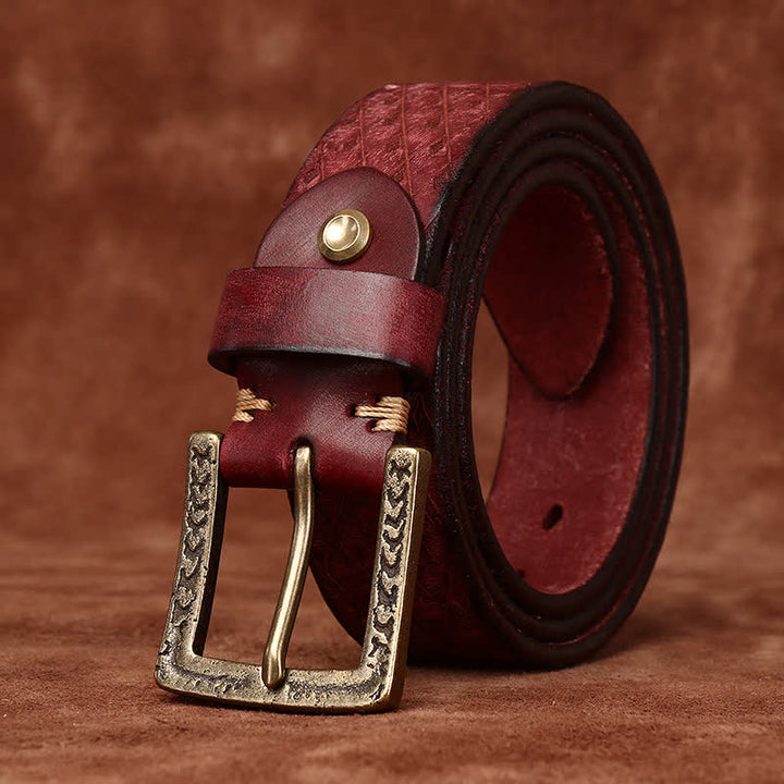 Cintura in pelle con diamante in rilievo vintage progettata - image 13
