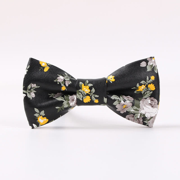 Papillon in pelle floreale elegante da uomo - Stile n. 1 - image 0