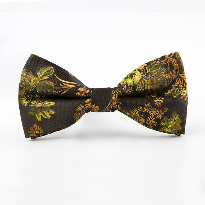 Papillon da uomo per matrimonio con motivo floreale e tempo libero - Giallo - image 0