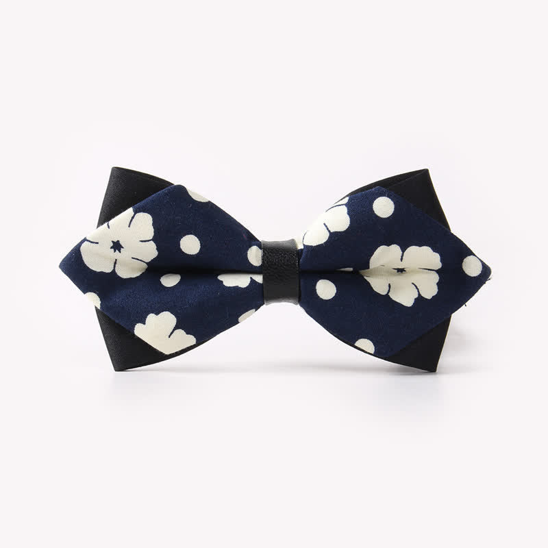Papillon da uomo in cotone a punta con doppio strato floreale - Stile n. 7 - image 10