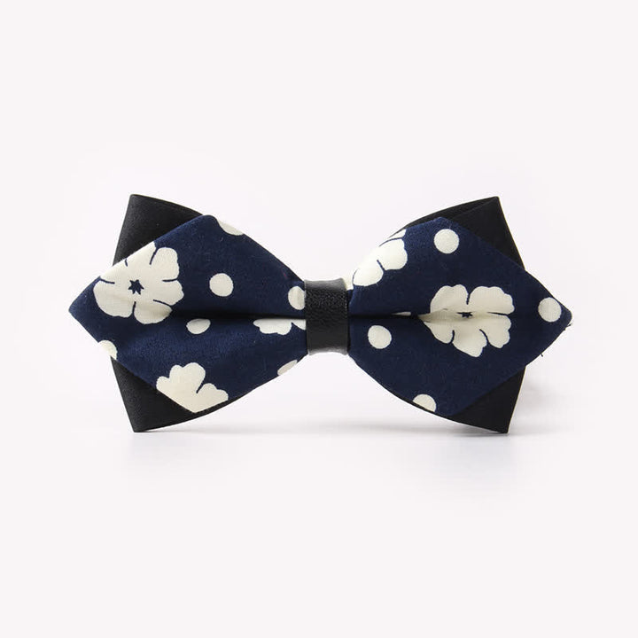 Papillon da uomo in cotone a punta con doppio strato floreale - Stile n. 7 - image 10