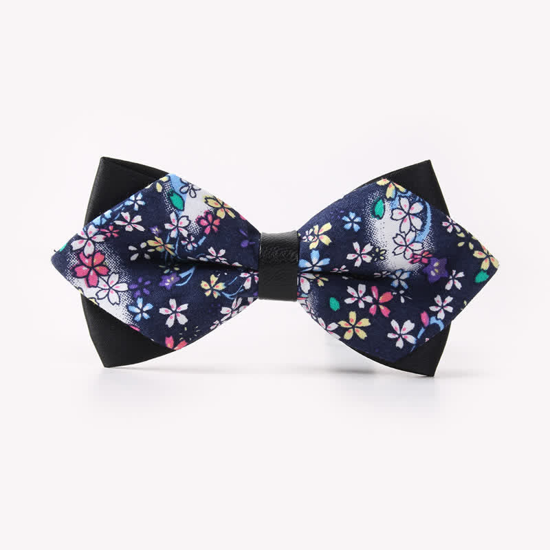 Papillon da uomo in cotone a punta con doppio strato floreale - Stile n. 9 - image 12