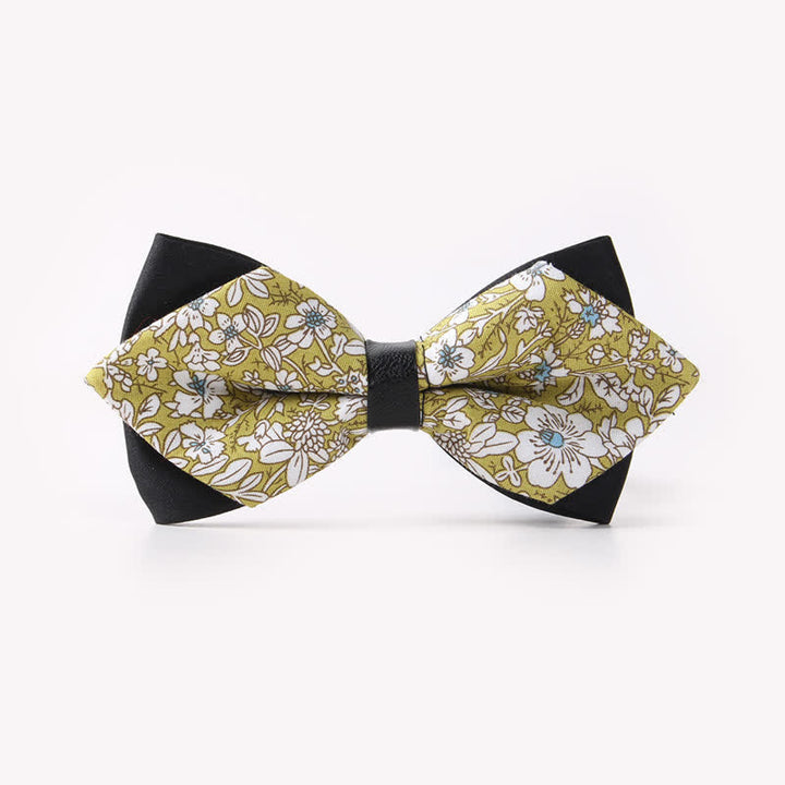 Papillon da uomo in cotone a punta con doppio strato floreale - Stile n. 12 - image 15