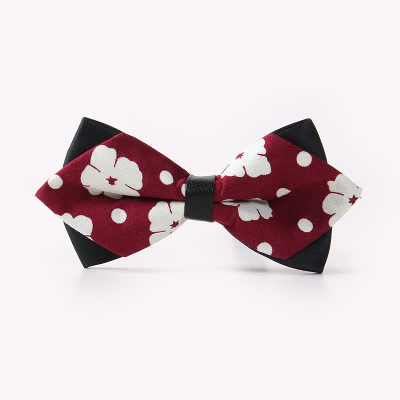 Papillon da uomo in cotone a punta con doppio strato floreale - Stile n. 8 - image 11
